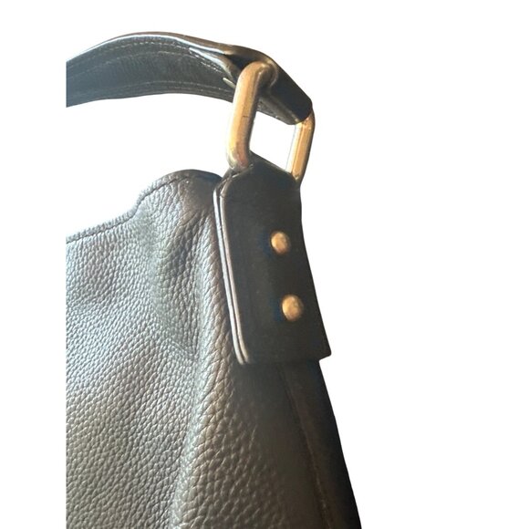 Kooba Black Leather Hobo Shoulder Bag Minimalist Biker Old Money - Picture 2 of 5